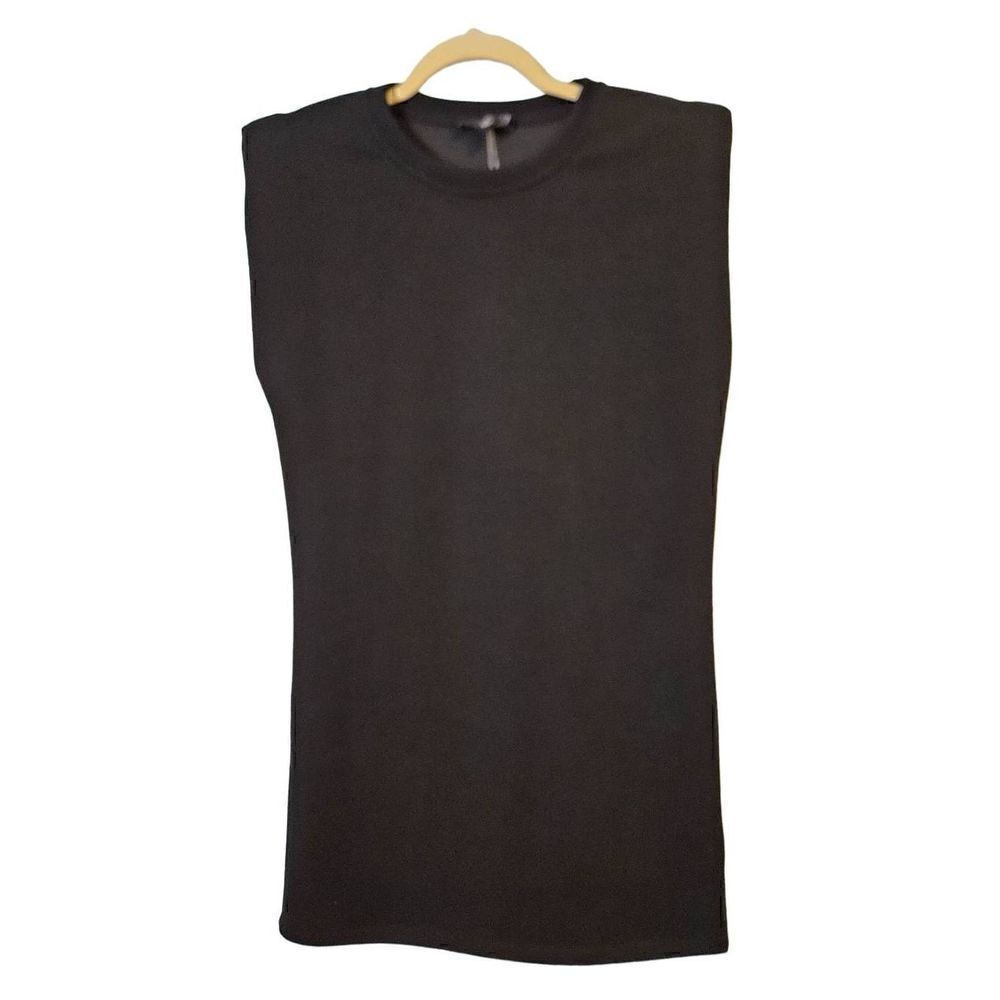 Rachel Zoe black minimalist sleeveless black short dress.  NWT. Size S.